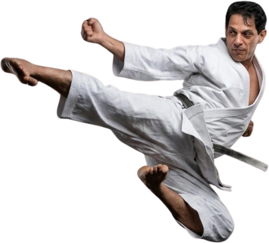 Karate training in action