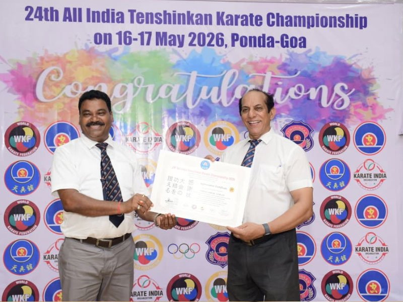 24th all india tenshinkan karate championship on 16-17 may 2026, ponda-gao